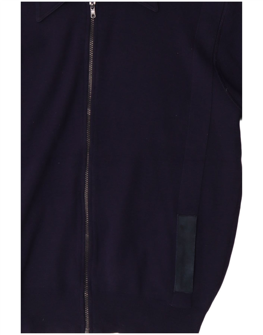 Vintage Herren Cardigan Pullover Medium Marineblaue Wolle