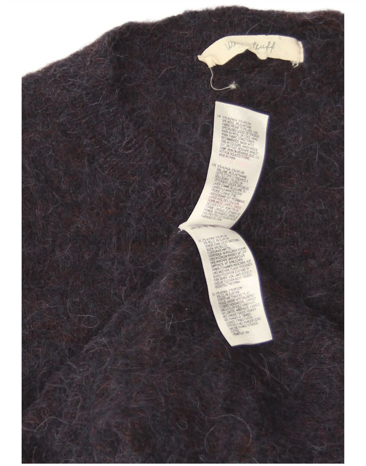 White Stuff Damen-Pullover mit grafischem Rundhalsausschnitt, Gr. 10, Marineblau