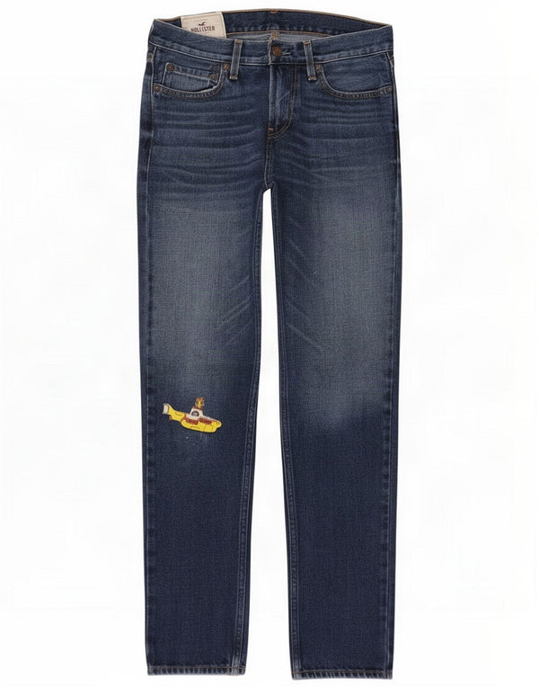 Hollister Mens Slim Jeans W30 L32 Blue Cotton