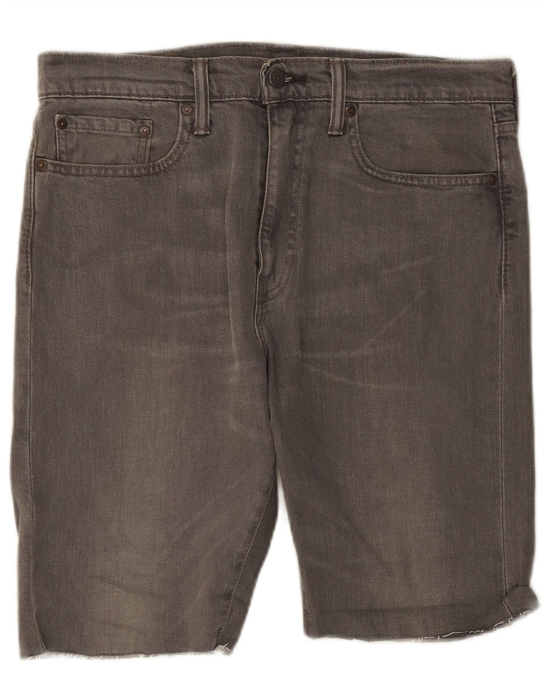 Pantaloncini di jeans Levi's 522 da uomo W32 in cotone grigio medio