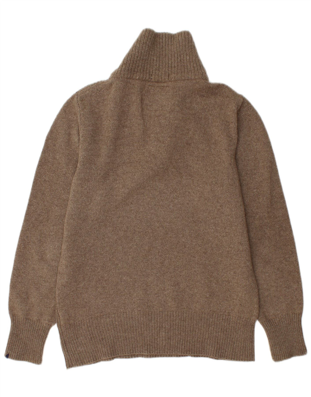SUN68 Mens Shawl Neck Jumper Sweater Large Brown Wool