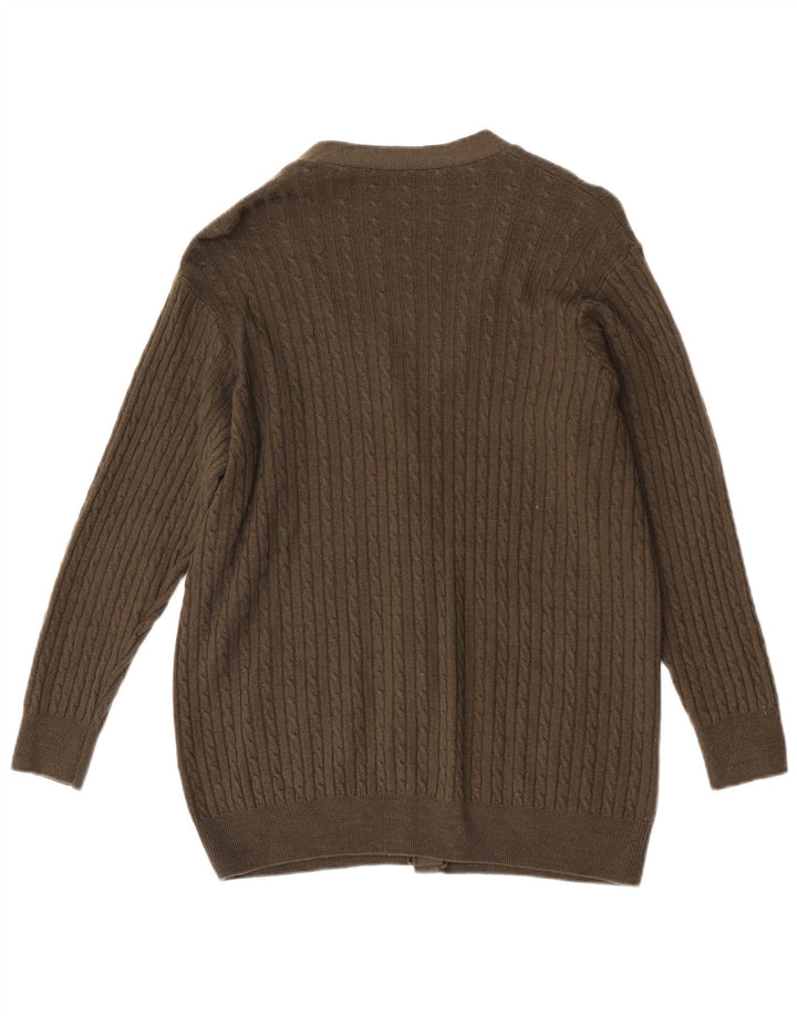 Marks & Spencer Womens St. Michael Cardigan Sweater UK 14 Large Khaki