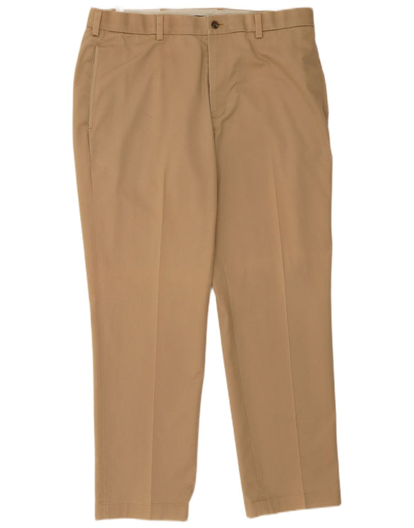 Pantaloni chino drepți pentru bărbați Brooks Brothers Clark W36 L30, bumbac bej