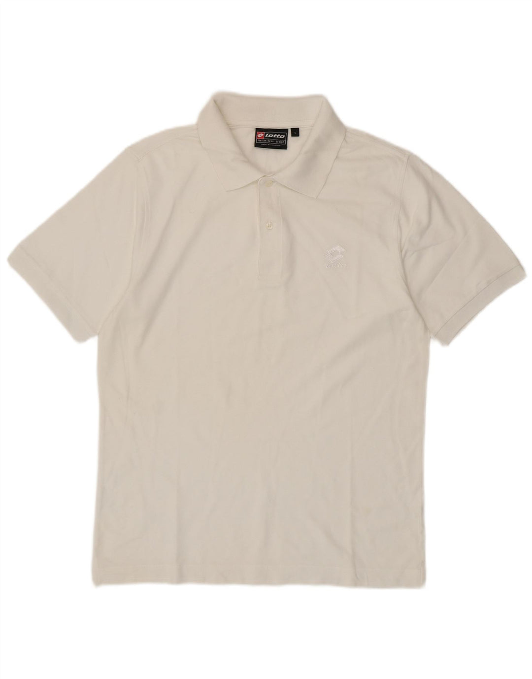 LOTTO Herren-Poloshirt, Größe L, Weiß