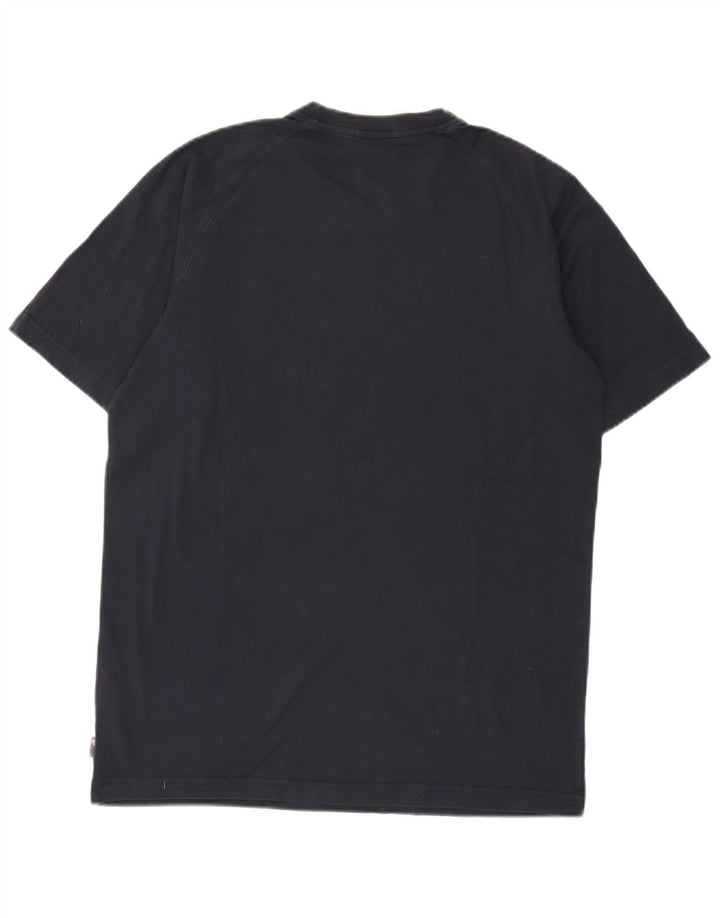 Adidas Mens Graphic T-Shirt Top Medium Navy Blue Cotton
