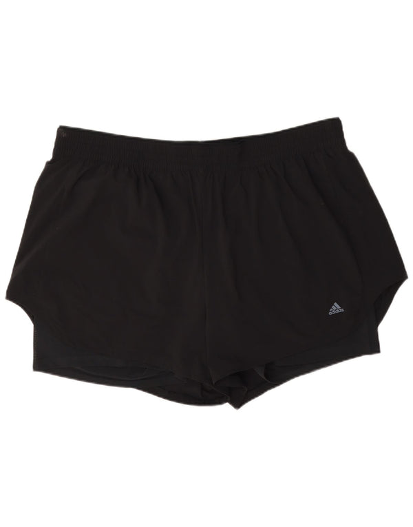 Adidas Womens Sport Shorts UK 24/26 2XL Black Polyamide