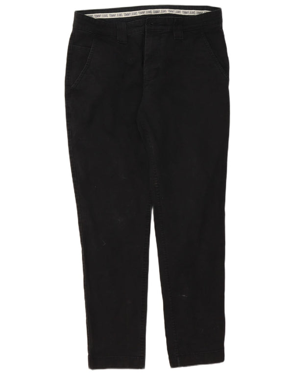 Tommy Hilfiger Herre Slim Chino Bukser W32 L30 Sort Bomuld