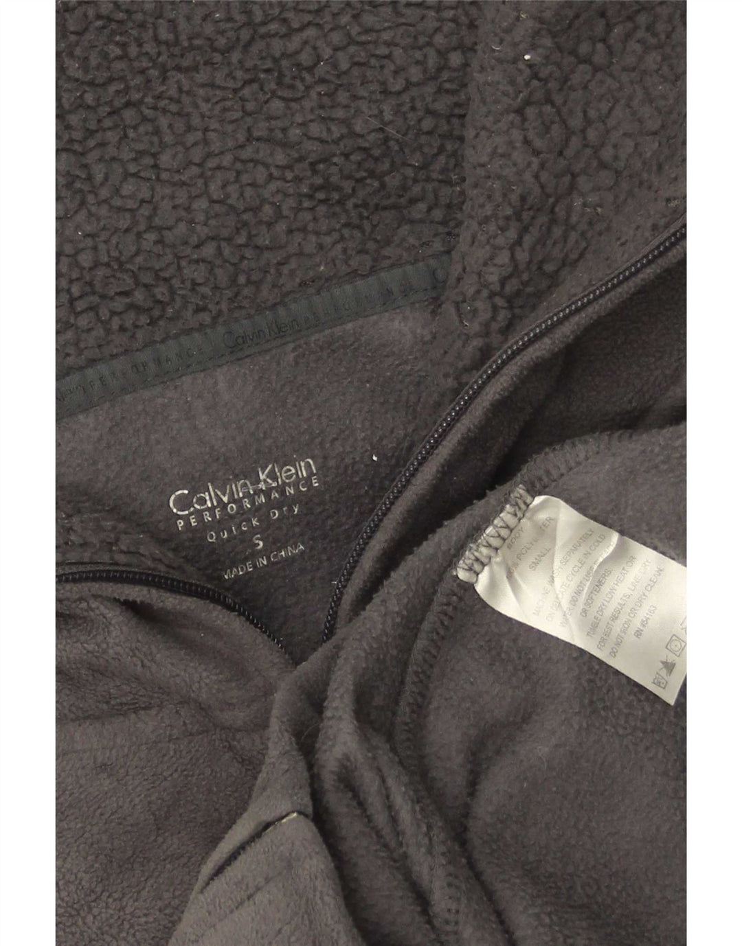 Женская флисовая куртка Calvin Klein UK 10, маленький серый полиэстер