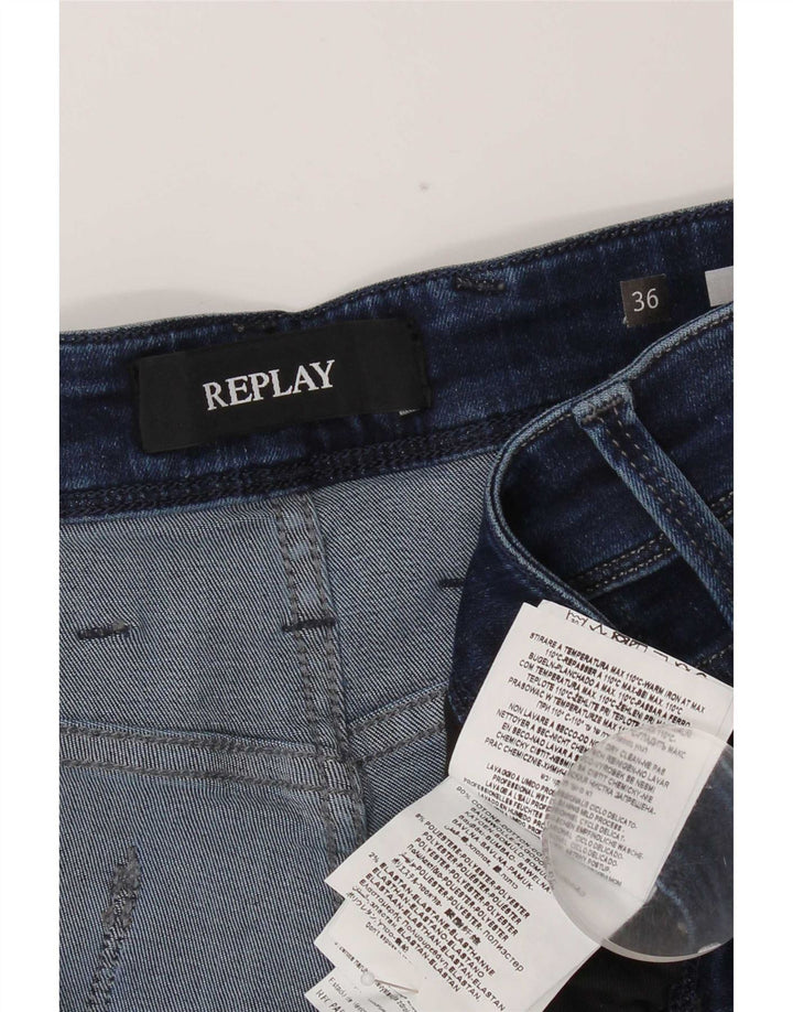 Replay Jean Slim Homme W36 L32 Bleu Marine Coton