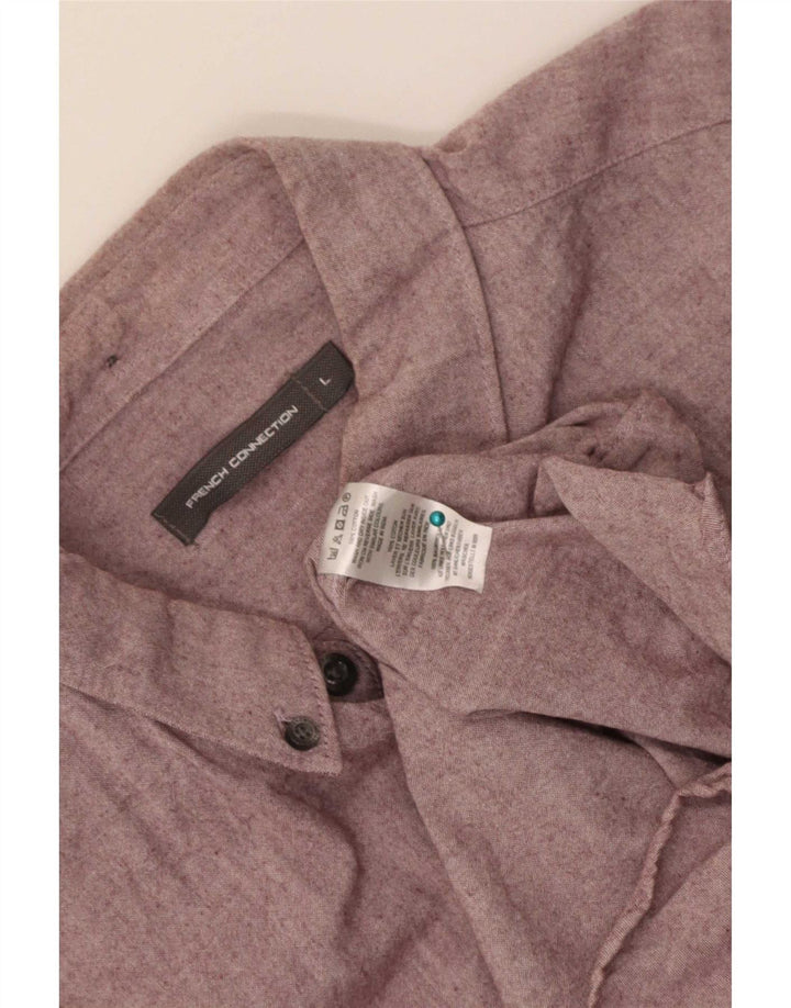 French Connection Chemise Homme Large Rose Coton
