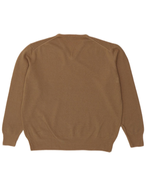 Zara Herre V-hals sweater XL Brun Uld