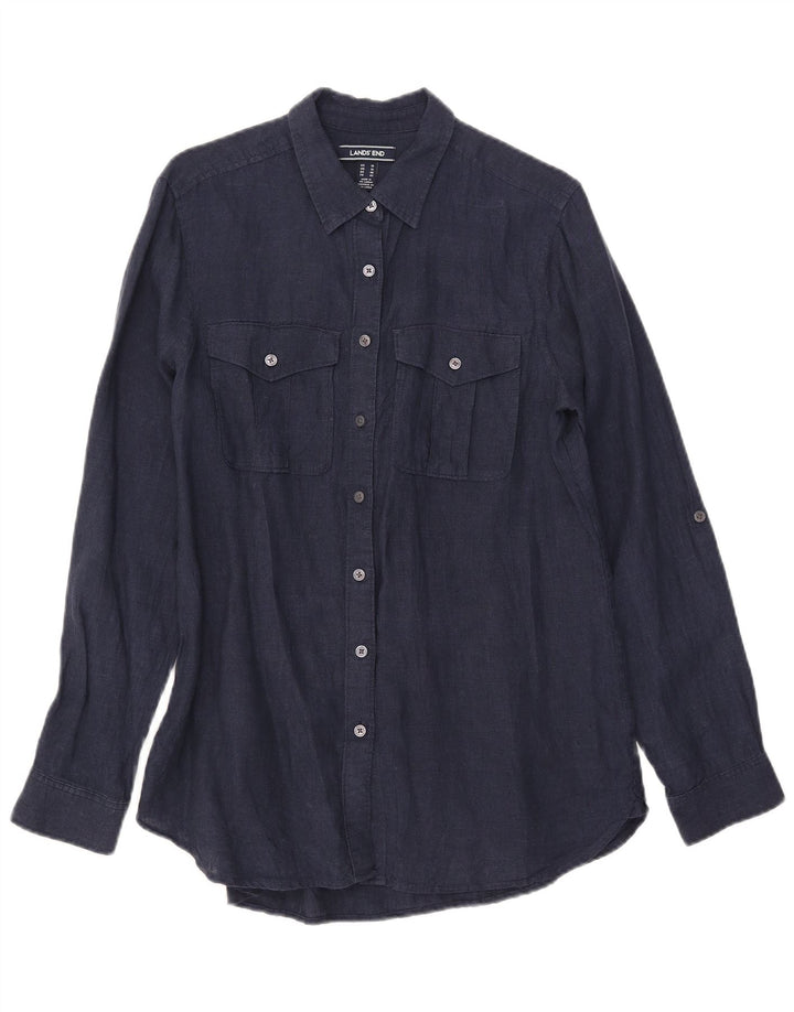 Lands End - Camisa para mujer, talla 40, talla grande, color azul marino