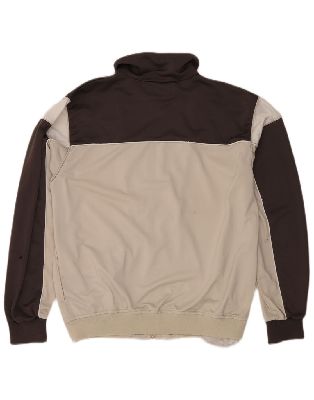 Giacca da tuta da uomo Kappa Small in poliestere color block bianco sporco
