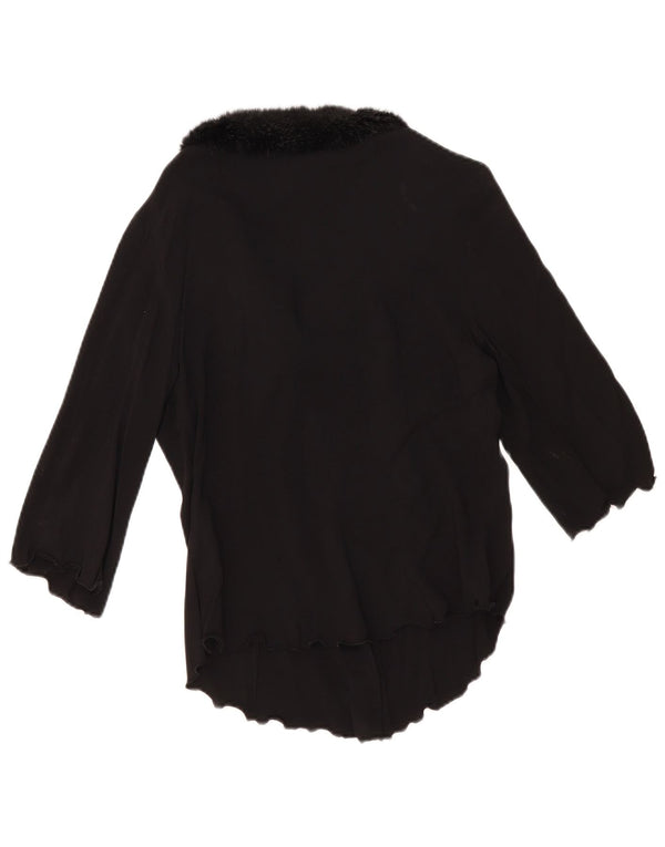Atos Lombardini Blusa de manga 3/4 para mujer UK 44 Grande Negro