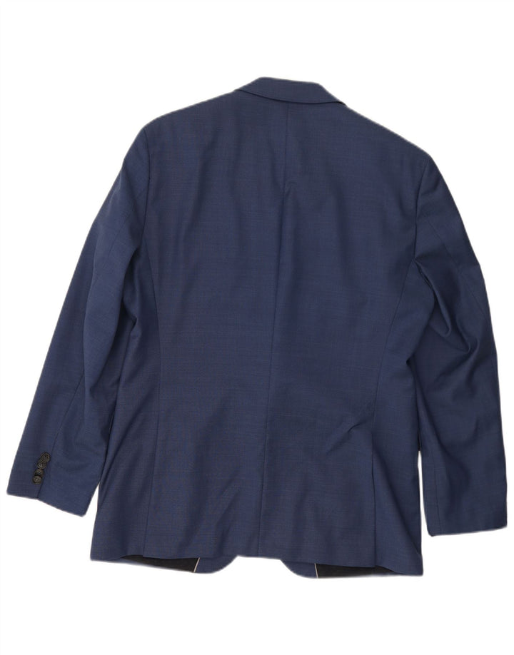 HUGO BOSS Mens 2 Button Blazer Jacket EU 50 Large Blue Wool