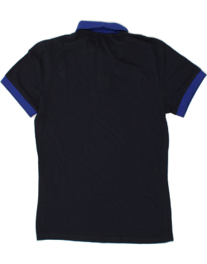GAS Mens Polo Shirt Small Navy Blue Cotton Vintage Gas and Second-Hand Gas from Messina Hembry 