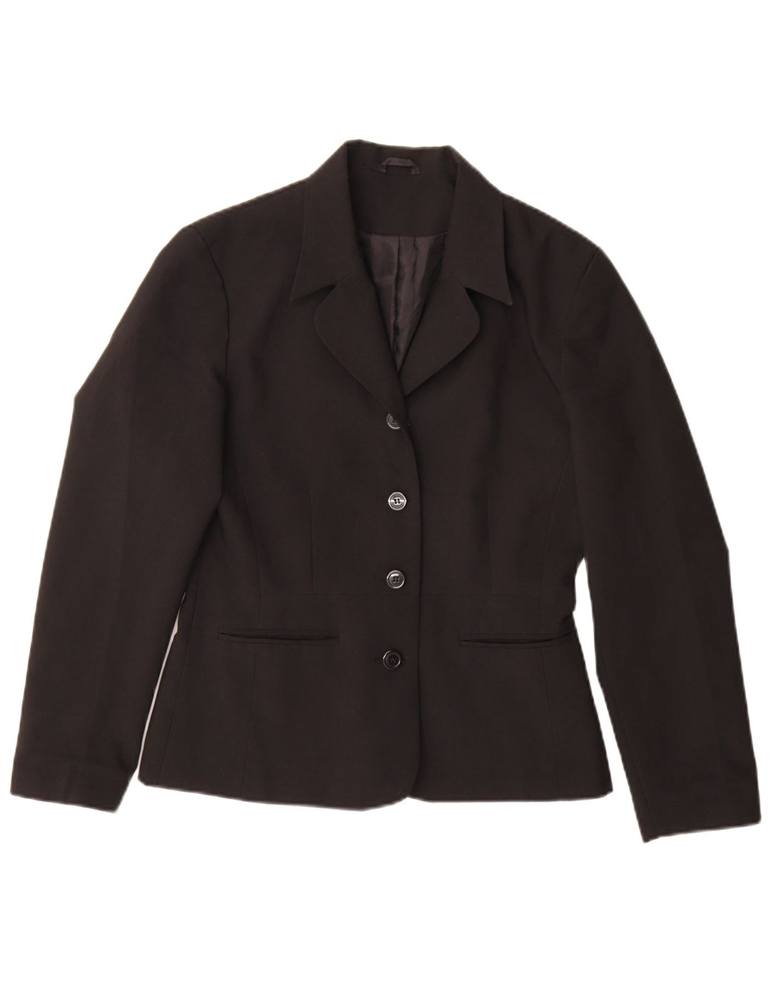 St. Bernard Womens 4 Button Blazer Jacket UK 12 Medium Black Polyester