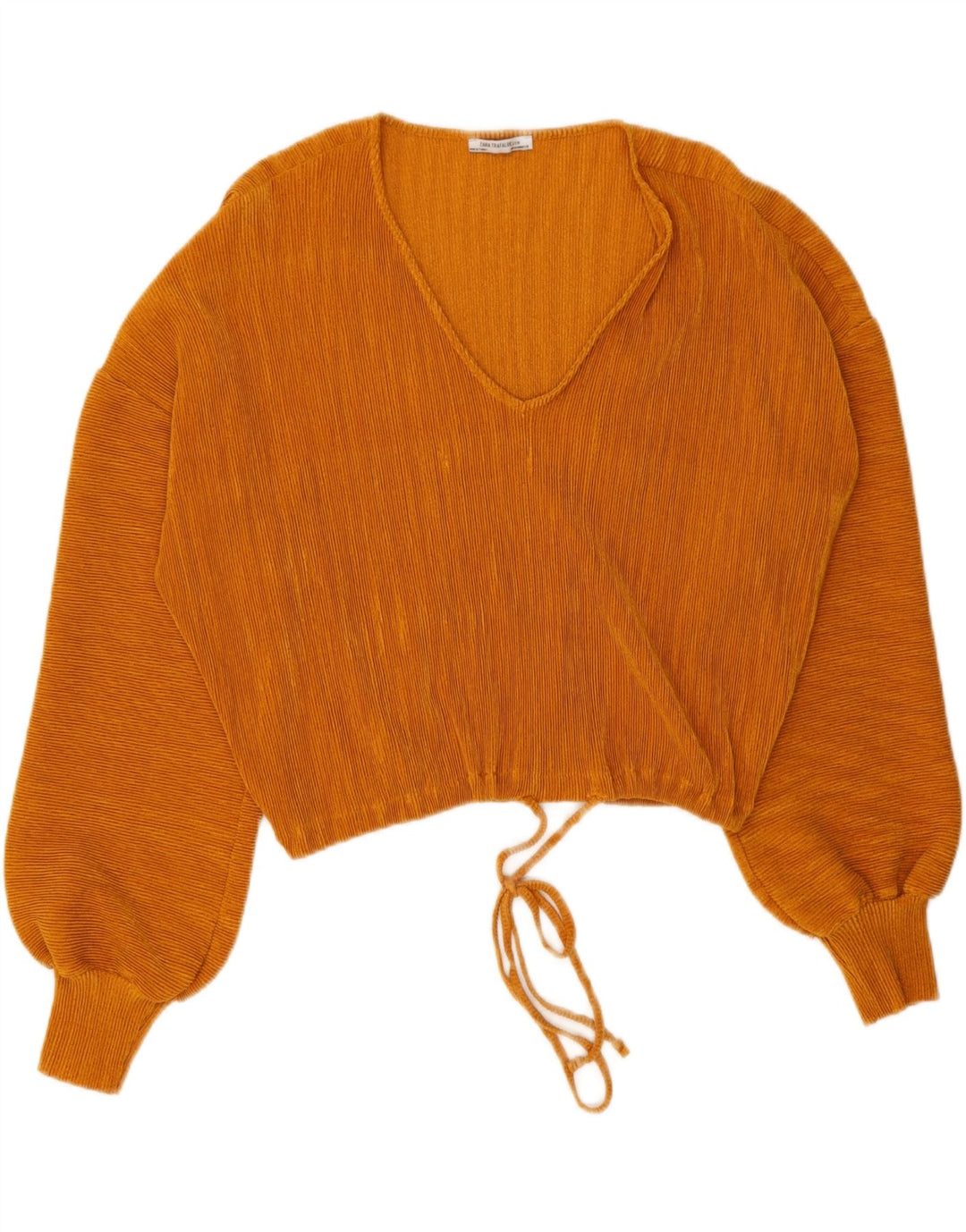 Zara Trafaluc Crop Batwing Camicetta da donna Top UK 14 Poliestere arancione medio