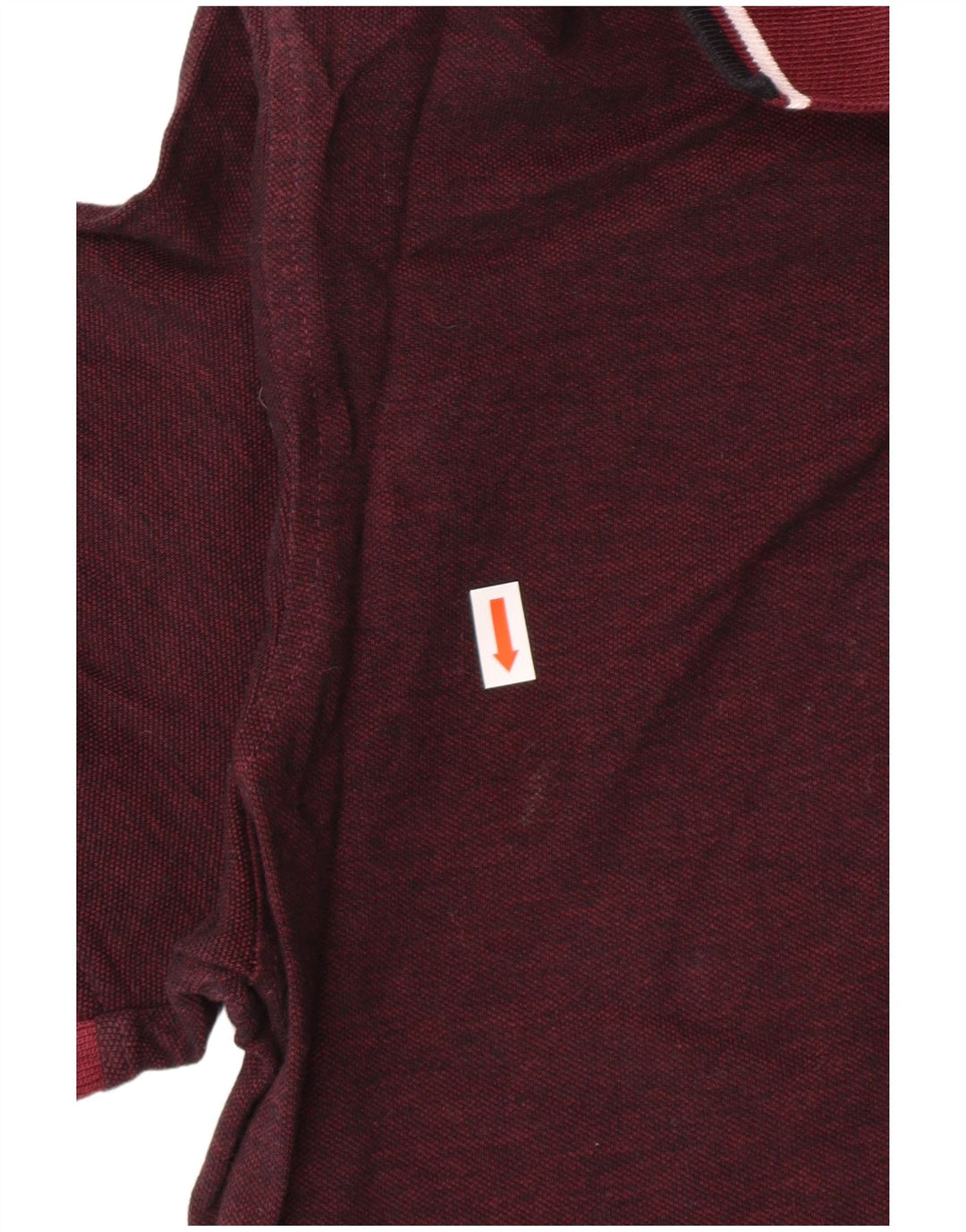 JACK & JONES Mens Polo Shirt Medium Burgundy Cotton