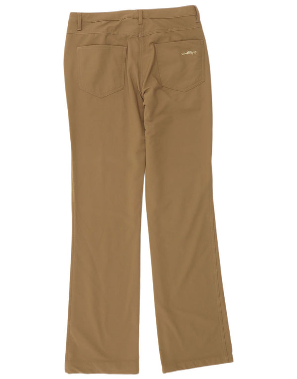 Chervo Damen Bootcut Freizeithose IT 42 Medium W28 L32 Beige Polyester