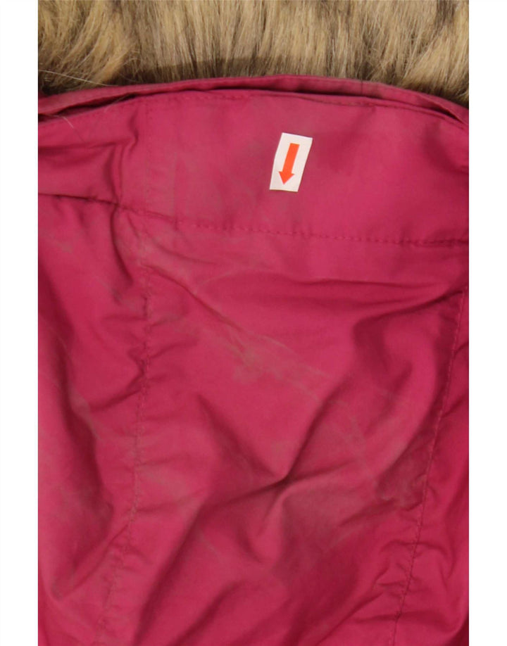 Jack Wolfskin Womens Hooded Padded Jacket UK 8/10 Small Pink Polyester