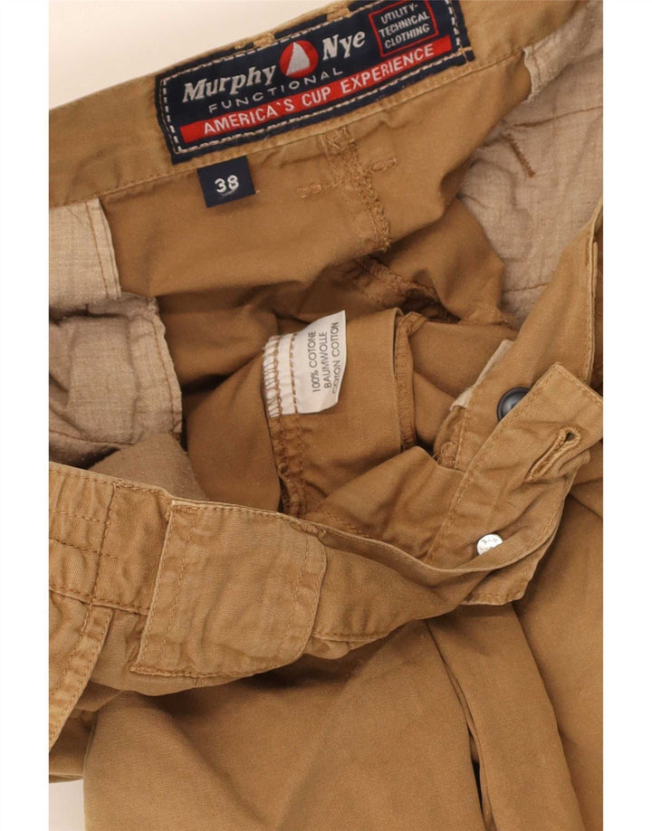 Murphy & Nye Straight Cargo Bukser til mænd W38 L33 Beige Bomuld