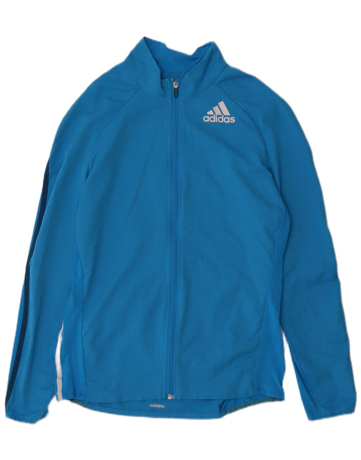 Adidas Mens Adizero Chándal Top Chaqueta Grande Azul Poliéster