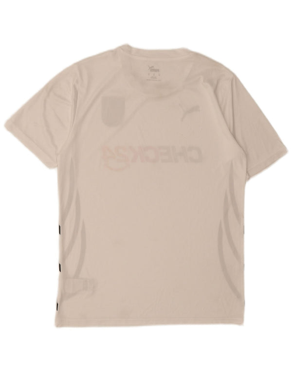 Puma T-shirt grafica da uomo Deutshland Top sportivo in poliestere bianco medio