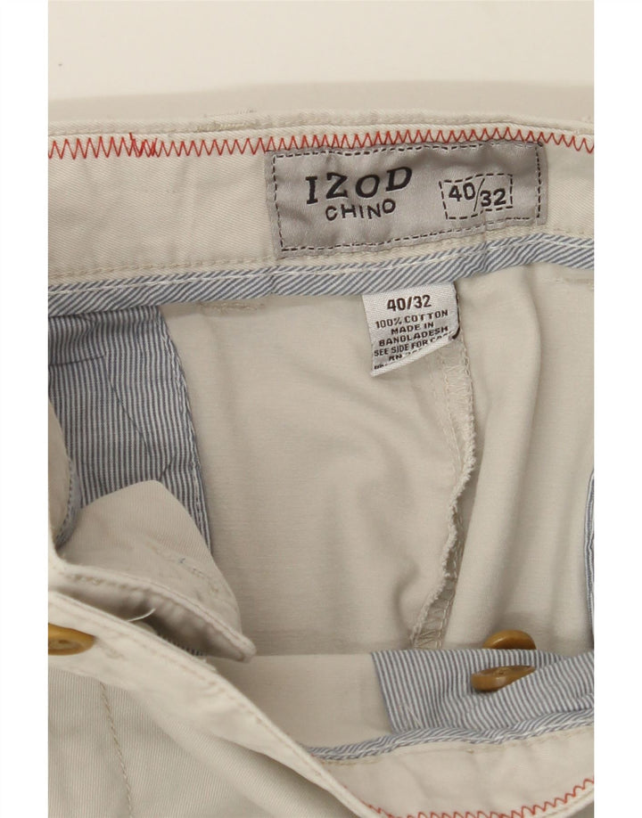 IZOD Mens Straight Chino Trousers W40 L32 Grey Cotton Vintage Izod and Second-Hand Izod from Messina Hembry 