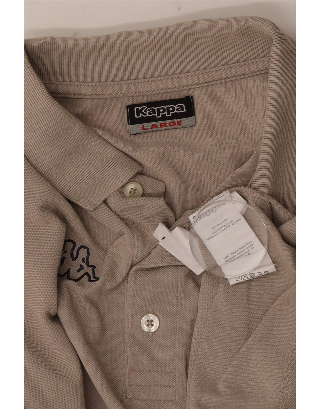 Polo Uomo KAPPA Large Grigio Cotone