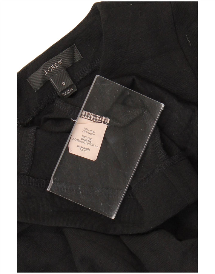 J. CREW Womens Sheath Dress US 0 XS Black Wool