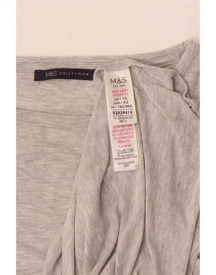Marks & Spencer Haut à manches longues pour femme Gris moyen Modal UK 44