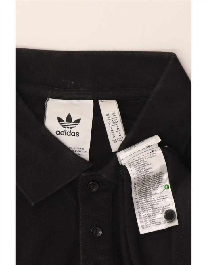 Polo Adidas Hombre Algodón Negro Mediano