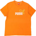 PUMA Mens Graphic T-Shirt Top Large Orange Cotton Vintage Puma and Second-Hand Puma from Messina Hembry 