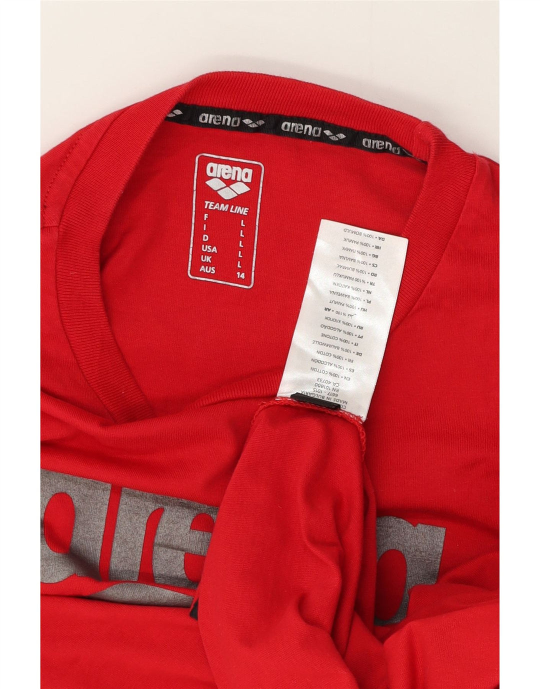 Arena Mens Graphic T-Shirt Top Large Red Cotton