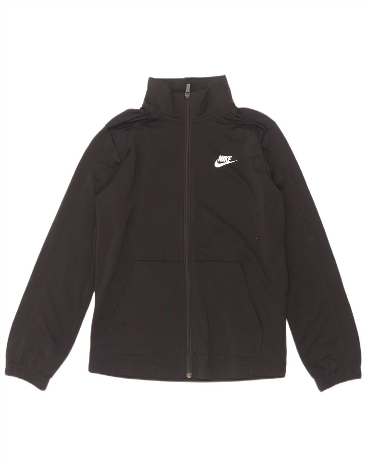 Nike Boys Standard Graphic Tracksuit Top Jacket 12-13 Years Large Black