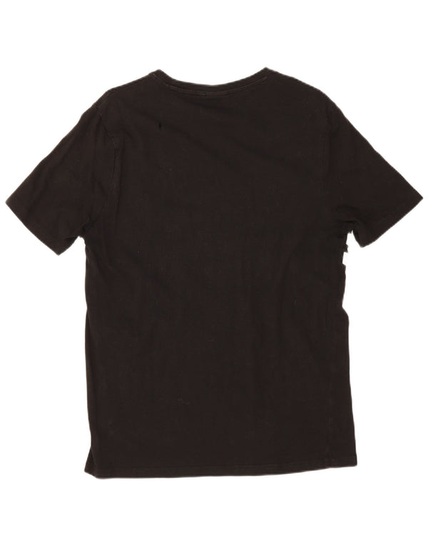 Ellesse Homme Regular Graphic T-Shirt Top Large Noir Rayé Sports