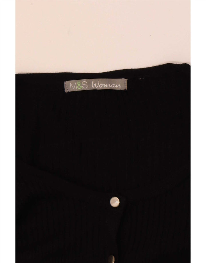 Maglione cardigan da donna Marks & Spencer UK 14 medio nero