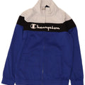 CHAMPION Boys Tracksuit Top Jacket 9-10 Years Medium  Blue Colourblock