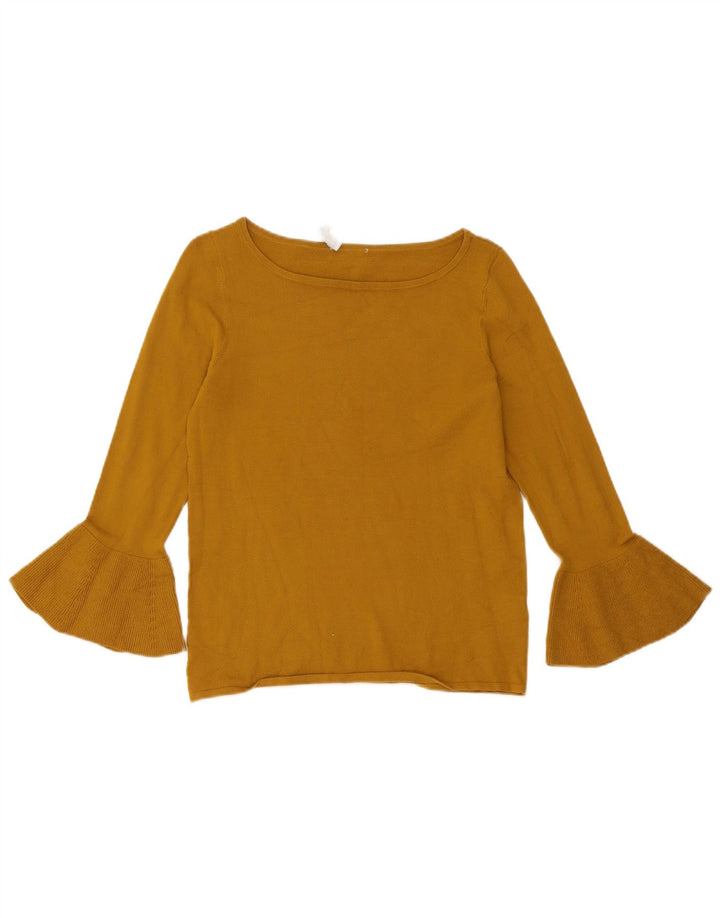 Hobbs Womens Top 3/4 Sleeve UK 10 Small Khaki Viscose