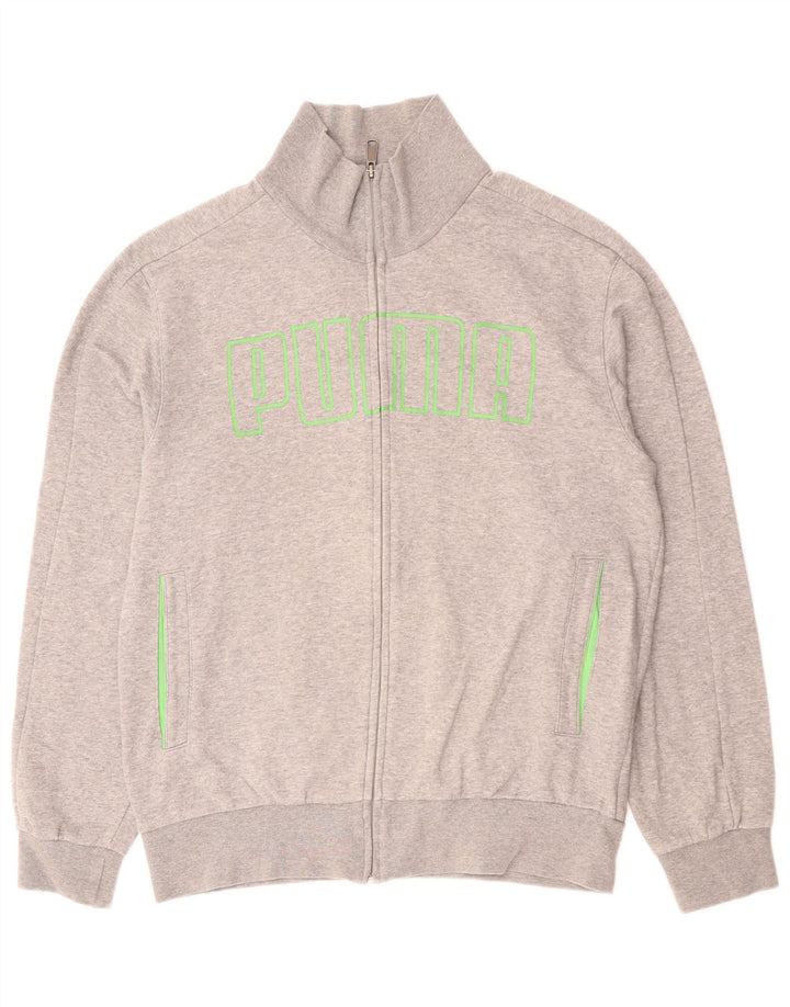 Giacca da ginnastica grafica da uomo PUMA grigio medio