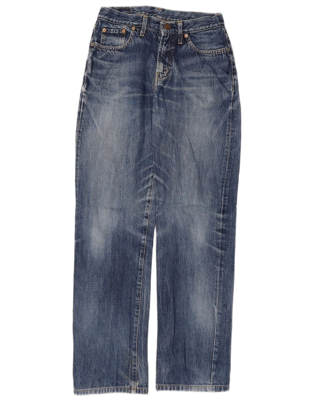 Replay Womens Straight Jeans W28 L32 Blue Cotton