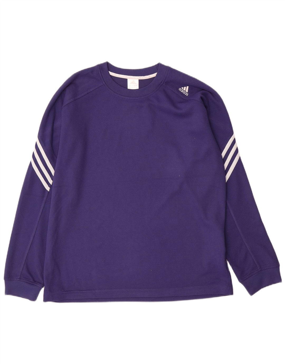 Męska koszulka Adidas z długim rękawem, średni fioletowy poliester