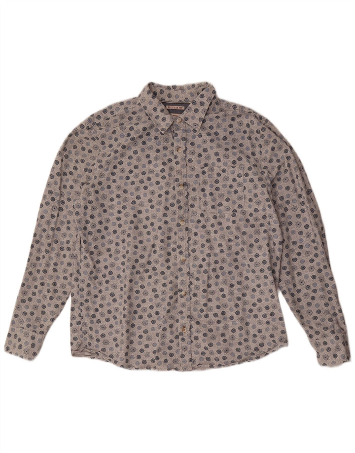 Fat Face Mens Regular Fit Shirt Large Blue Floral Cotton
