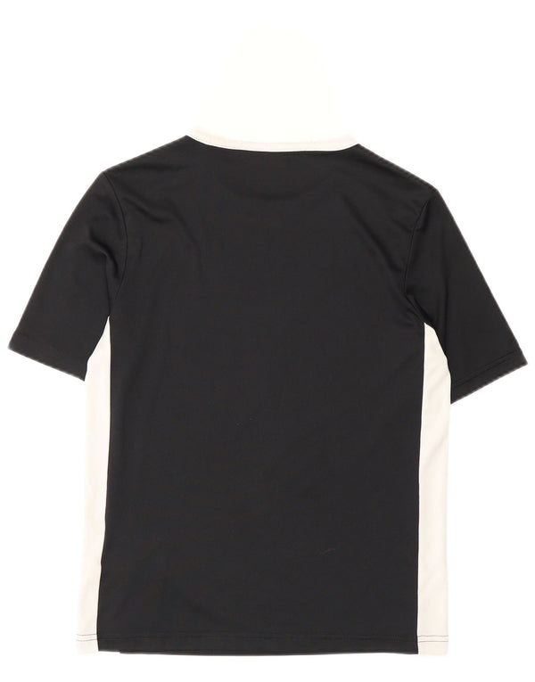 Adidas Boys T-Shirt Top 11-12 år Medium Sort Colourblock Polyester