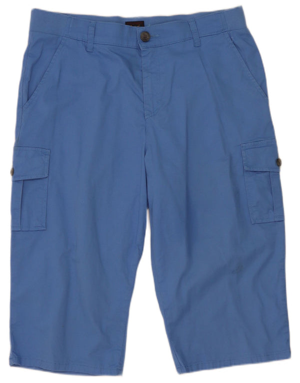 Lee Womens Cargo Bermuda Shorts US 12 Large W32  Blue Cotton