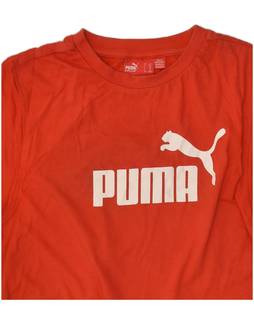 PUMA Boys Graphic T-Shirt Top 9-10 Years Medium Red Cotton | Vintage Puma | Thrift | Second-Hand Puma | Used Clothing | Messina Hembry 