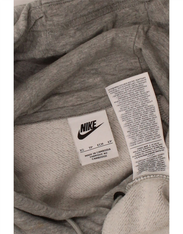 NIKE Womens Oversized Hoodie Jumper UK 6 XS Grey Vintage Nike and Second-Hand Nike from Messina Hembry 