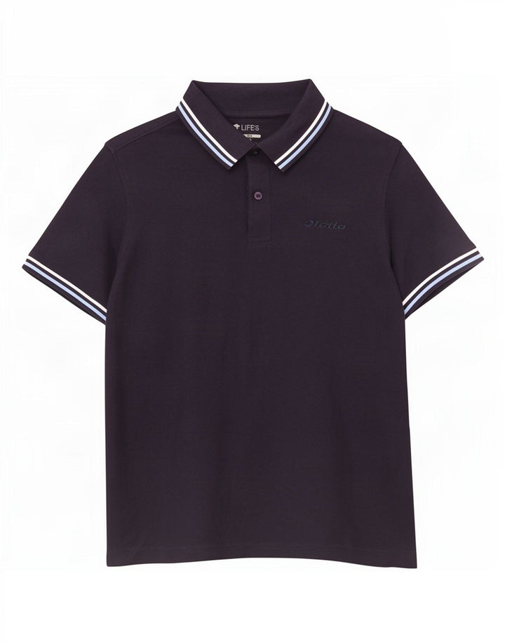 Lotto Mens Polo Shirt Small Navy Blue Cotton