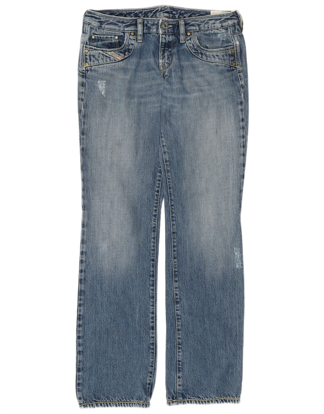 Diesel Womens Kycut Straight Jeans W30 L32 Blue Cotton